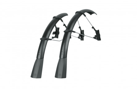 Mudguard set with stays and mounting material RACEBLADE PRO XL 28", mat-black