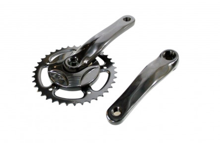 HZB CRANKSET 38 TOOTH 152 MM WITH DISC 95 MM 1/8 + 3/32 ALUMINUM BLACK