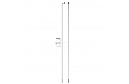 Sapim spoke 13-128 Leader stainless steel without nipple (1st)