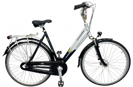 Damesfiets Gazelle Chamonix 28"/57cm/blauw-grijs