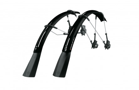 Mudguard set with stays and mounting material RACEBLADE PRO XL 28", black