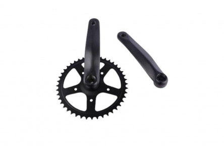 QT CYCLE TECH CRANKSET 44 TOOTH 170 MM 3/32 STEEL ALU BLACK 0702782