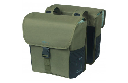 Basil double bag Go 32L dark green